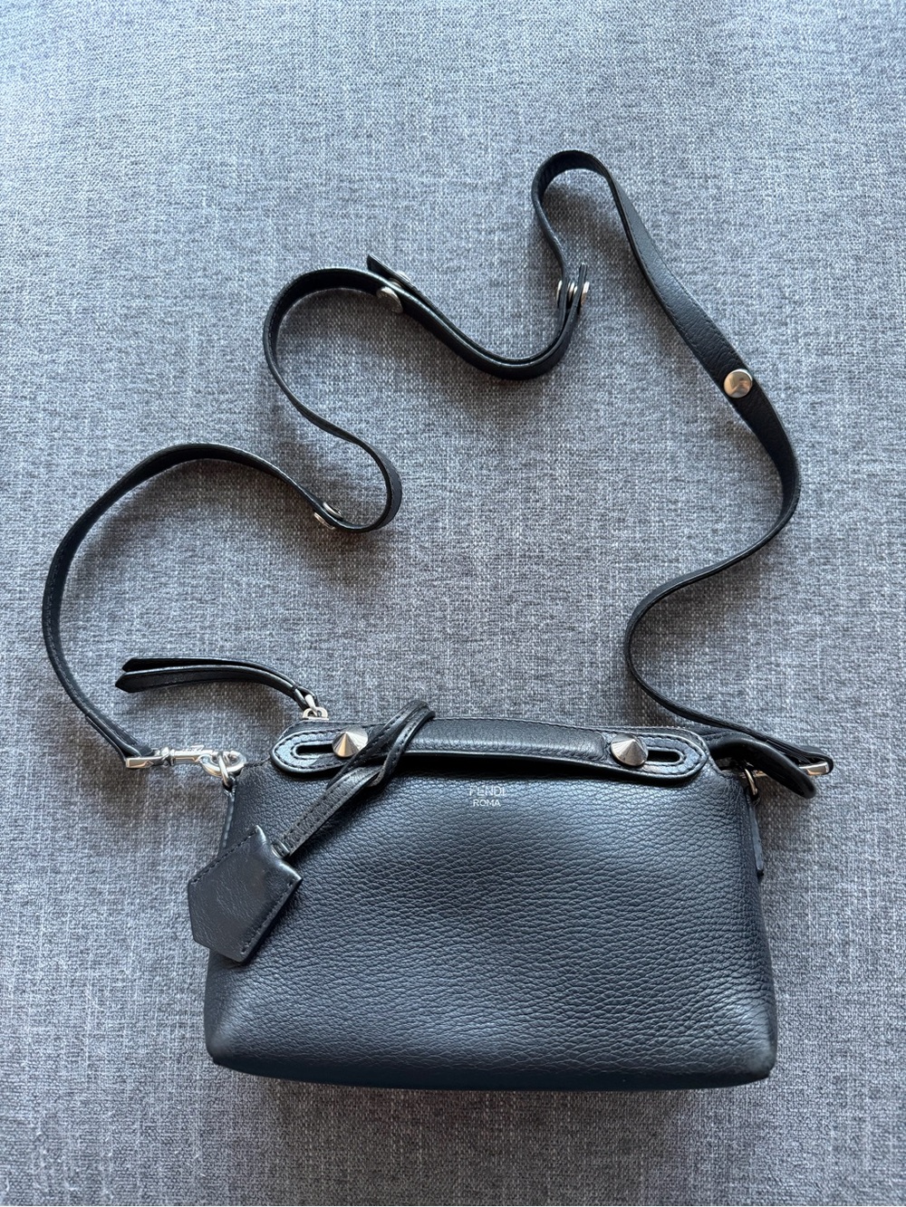 FENDI Black Leather Crossbody Bag